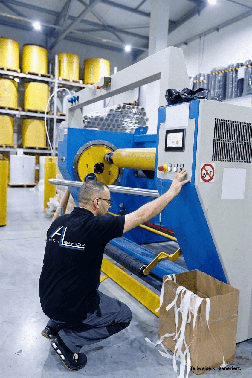 A&L Servicetechniker bei der Arbeit an einer industriellen Messanlage